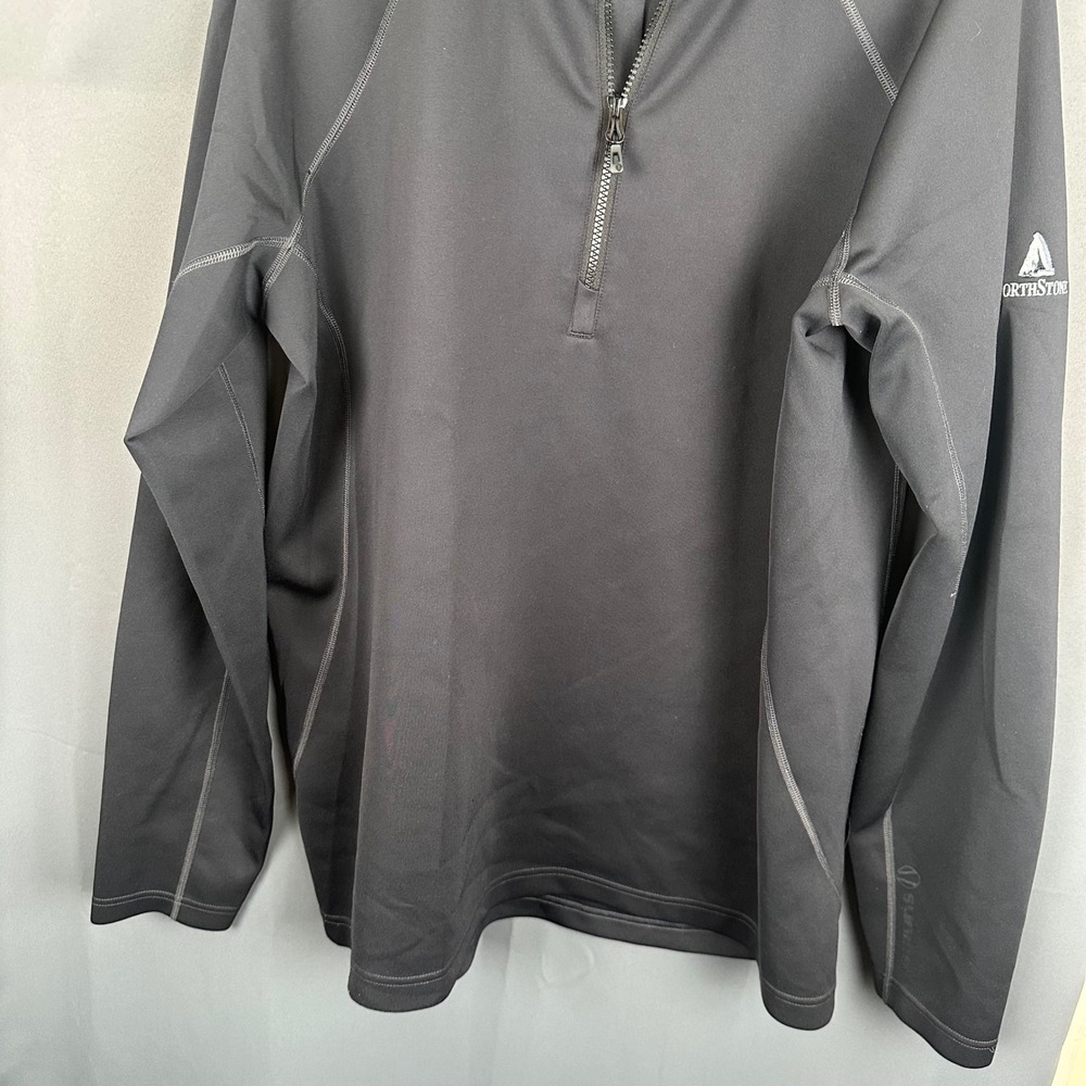 Sunice Mens XL 1/4 Zip Pullover Charcoal Black North Stone Golf Activewear Top - Picture 4 of 8
